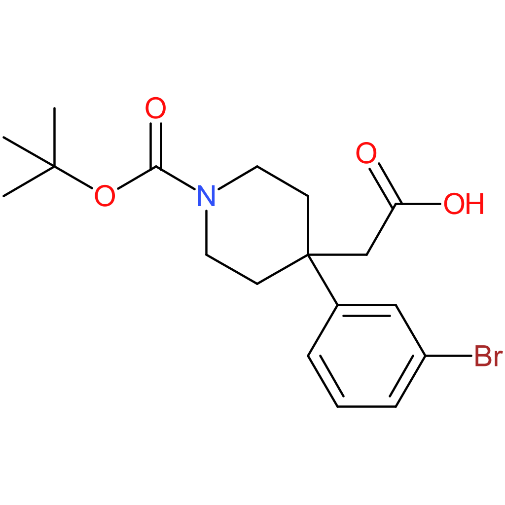 2-[4-(3-Bromophenyl)-1-(tert-butoxycarbonyl)piperidin-4-yl]acetic acid