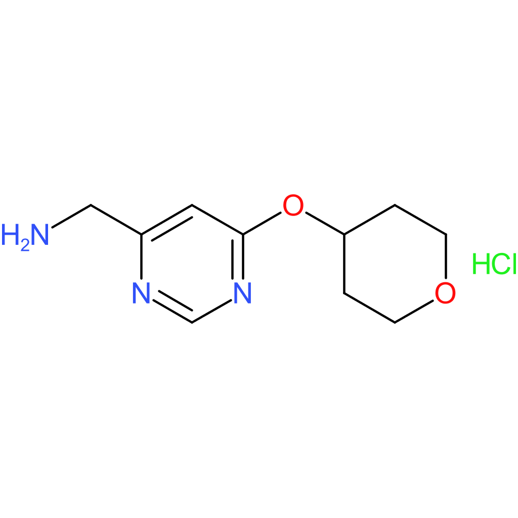 [6-(Tetrahydro-2H-pyran-4-yloxy)pyrimidin-4-yl]methanamine hydrochloride