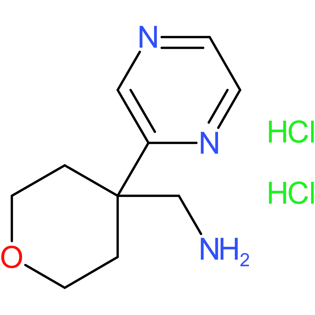 [4-(Pyrazin-2-yl)oxan-4-yl]methanamine dihydrochloride