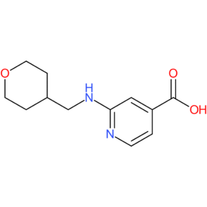 2-[(Tetrahydro-2H-pyran-4-ylmethyl)amino]isonicotinic acid