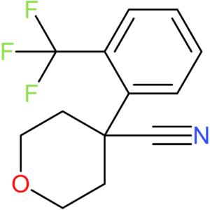 4-[2-(Trifluoromethyl)phenyl]oxane-4-carbonitrile