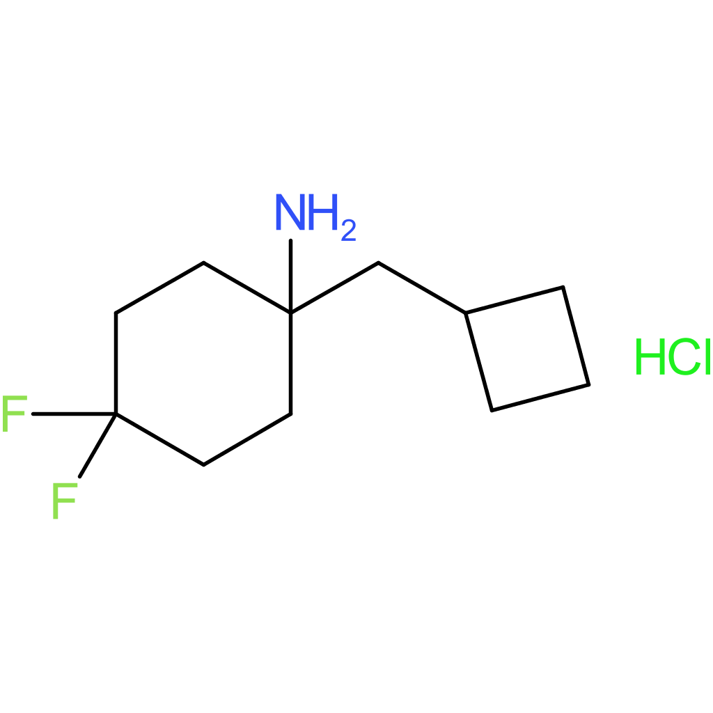 1-(Cyclobutylmethyl)-4,4-difluorocyclohexan-1-amine hydrochloride
