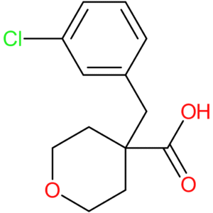 4-[(3-Chlorophenyl)methyl]oxane-4-carboxylic acid