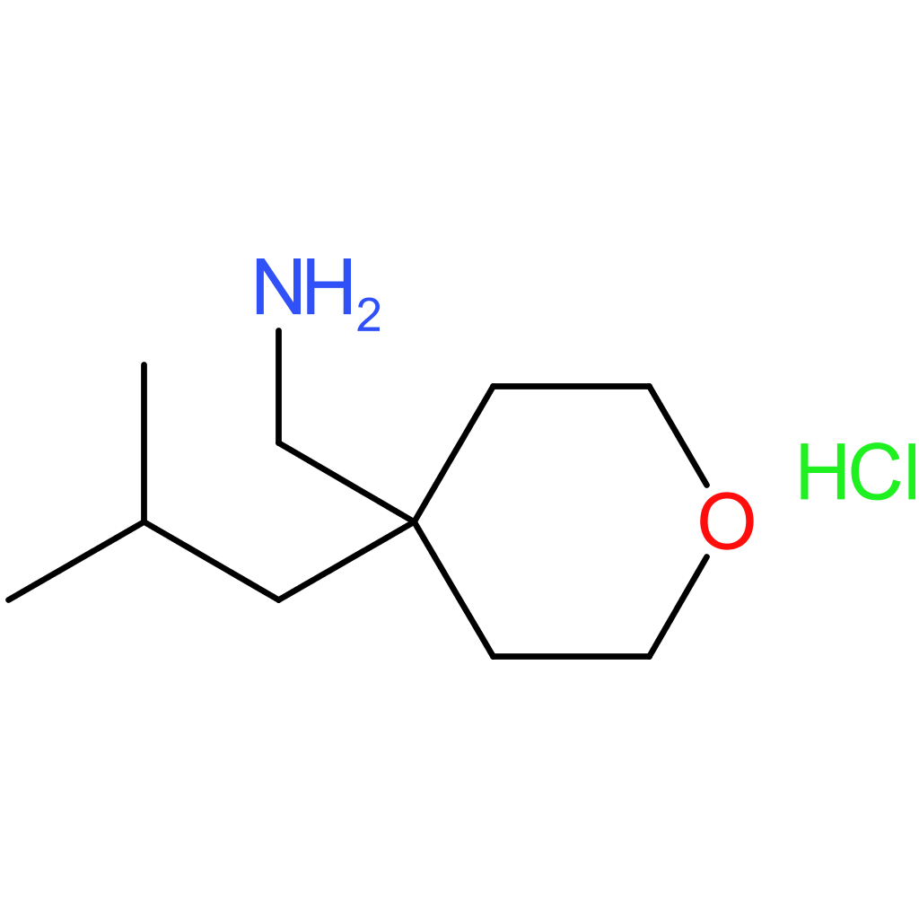 [4-(2-Methylpropyl)oxan-4-yl]methanamine hydrochloride