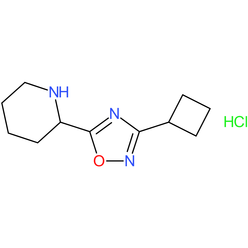 2-(3-Cyclobutyl-1,2,4-oxadiazol-5-yl)piperidine hydrochloride