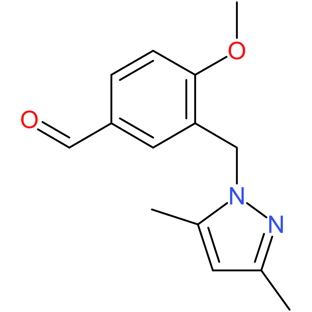 3-((3,5-dimethyl-1H-pyrazol-1-yl)methyl)-4-methoxybenzaldehyde