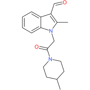 2-methyl-1-(2-(4-methylpiperidin-1-yl)-2-oxoethyl)-1H-indole-3-carbaldehyde