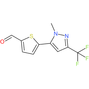 5-(1-methyl-3-(trifluoromethyl)-1H-pyrazol-5-yl)thiophene-2-carbaldehyde
