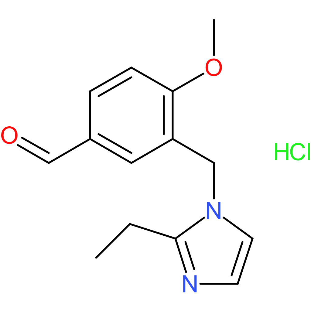 3-((2-ethyl-1H-imidazol-1-yl)methyl)-4-methoxybenzaldehyde hydrochloride