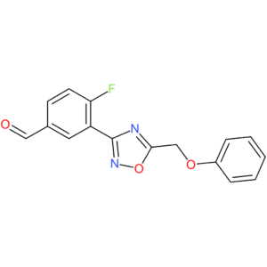 4-fluoro-3-(5-(phenoxymethyl)-1,2,4-oxadiazol-3-yl)benzaldehyde