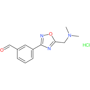 3-(5-((dimethylamino)methyl)-1,2,4-oxadiazol-3-yl)benzaldehyde hydrochloride