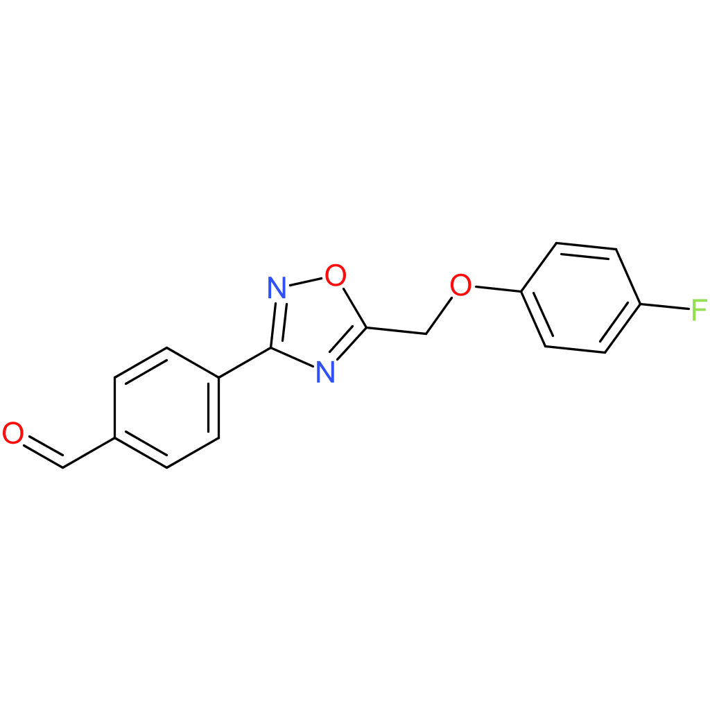 4-(5-((4-fluorophenoxy)methyl)-1,2,4-oxadiazol-3-yl)benzaldehyde