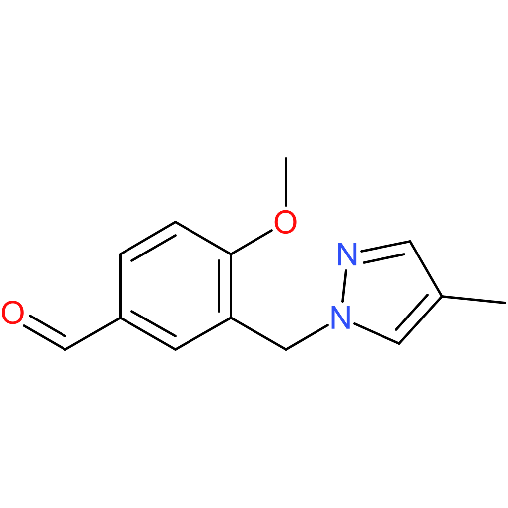 4-methoxy-3-((4-methyl-1H-pyrazol-1-yl)methyl)benzaldehyde