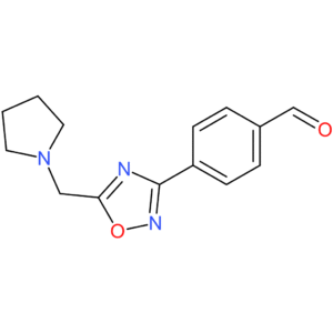 4-(5-(pyrrolidin-1-ylmethyl)-1,2,4-oxadiazol-3-yl)benzaldehyde