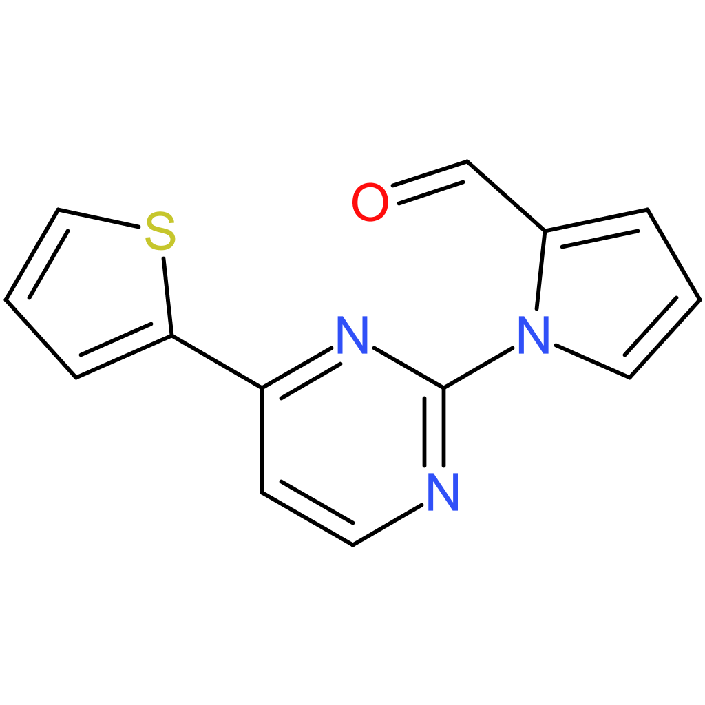 1-(4-(thiophen-2-yl)pyrimidin-2-yl)-1H-pyrrole-2-carbaldehyde