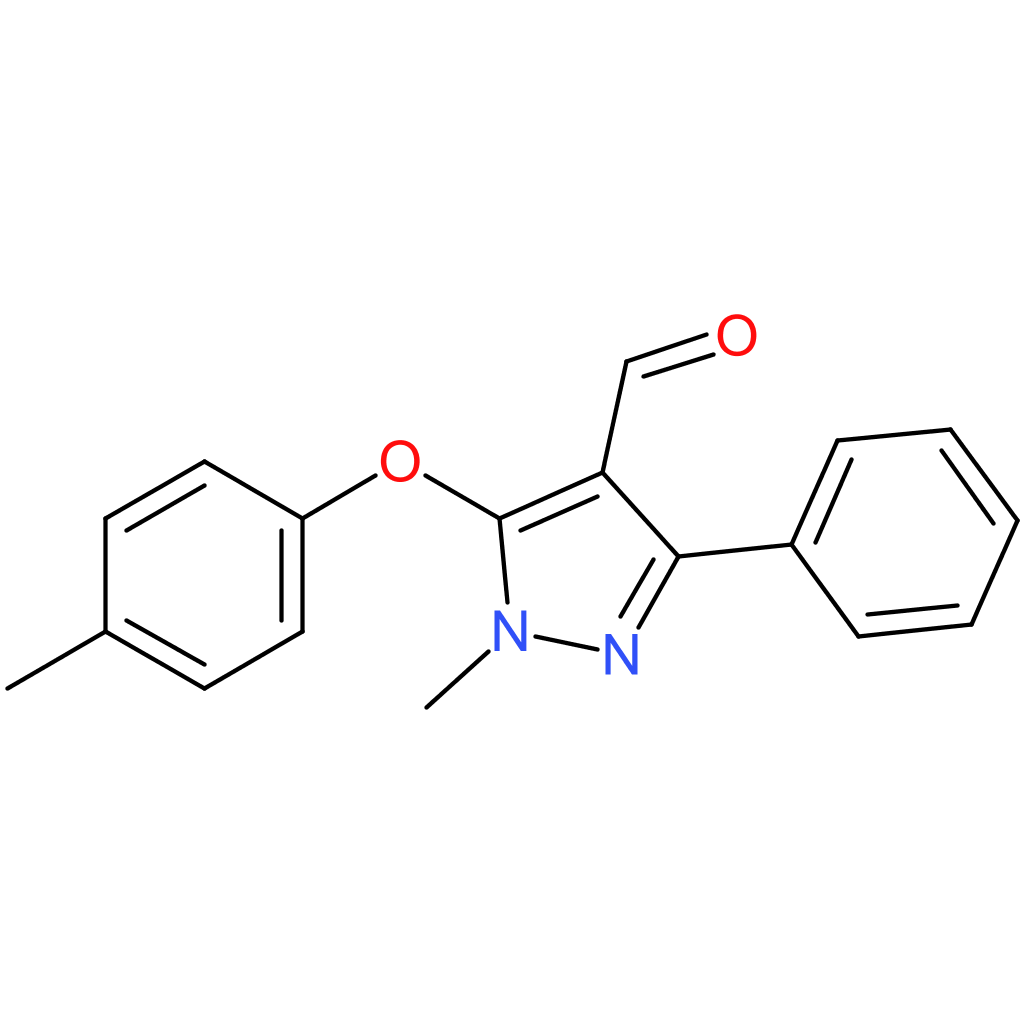 1-methyl-3-phenyl-5-(p-tolyloxy)-1H-pyrazole-4-carbaldehyde