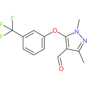 1,3-dimethyl-5-(3-(trifluoromethyl)phenoxy)-1H-pyrazole-4-carbaldehyde