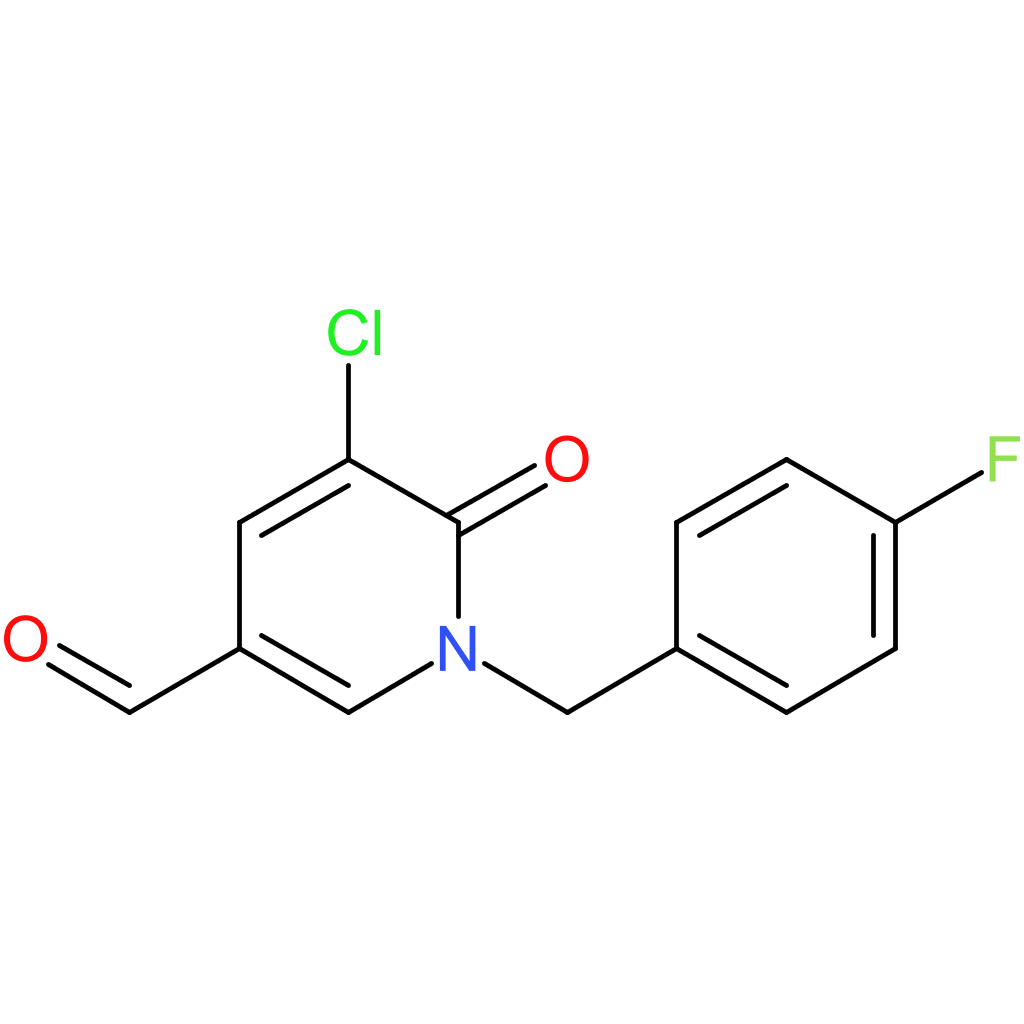 5-chloro-1-(4-fluorobenzyl)-6-oxo-1,6-dihydropyridine-3-carbaldehyde