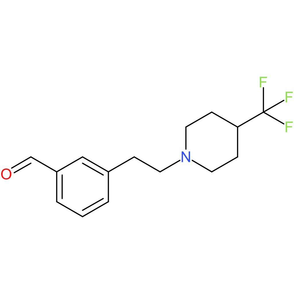 3-(2-(4-(trifluoromethyl)piperidin-1-yl)ethyl)benzaldehyde