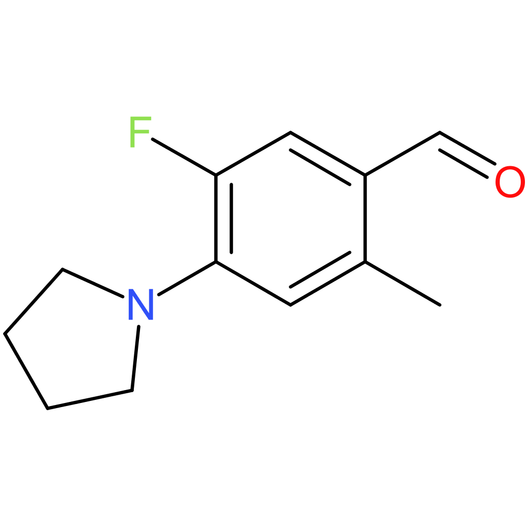 5-fluoro-2-methyl-4-(pyrrolidin-1-yl)benzaldehyde