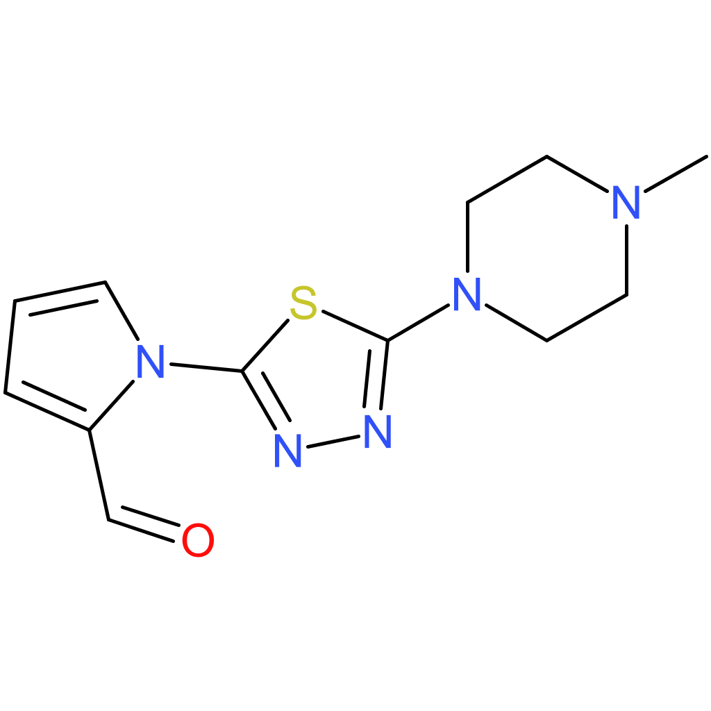 1-(5-(4-methylpiperazin-1-yl)-1,3,4-thiadiazol-2-yl)-1H-pyrrole-2-carbaldehyde