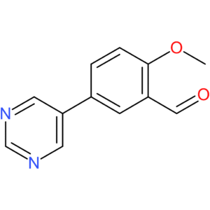 2-methoxy-5-(pyrimidin-5-yl)benzaldehyde