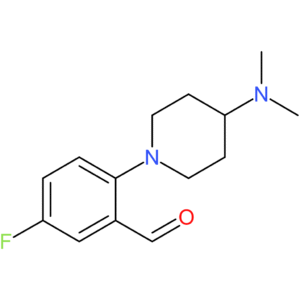 2-(4-(dimethylamino)piperidin-1-yl)-5-fluorobenzaldehyde