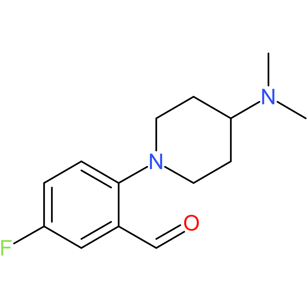 2-(4-(dimethylamino)piperidin-1-yl)-5-fluorobenzaldehyde