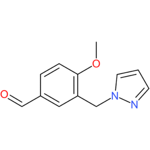 3-((1H-pyrazol-1-yl)methyl)-4-methoxybenzaldehyde