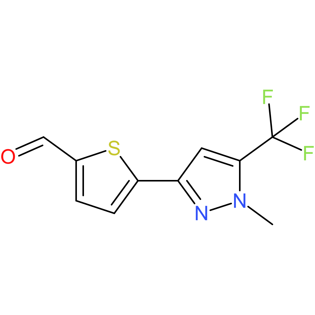 5-(1-methyl-5-(trifluoromethyl)-1H-pyrazol-3-yl)thiophene-2-carbaldehyde