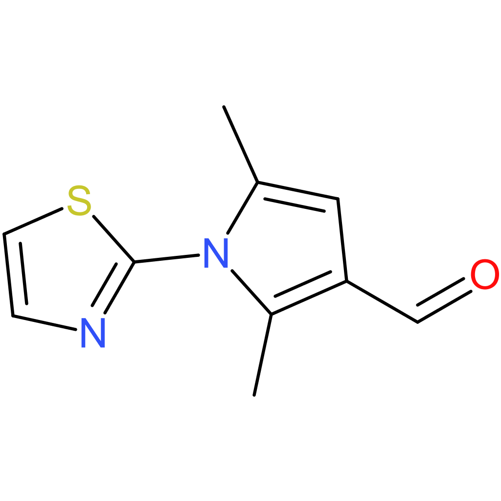 2,5-dimethyl-1-(thiazol-2-yl)-1H-pyrrole-3-carbaldehyde