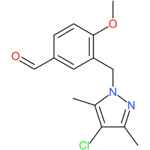 3-((4-chloro-3,5-dimethyl-1H-pyrazol-1-yl)methyl)-4-methoxybenzaldehyde