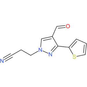 3-(4-formyl-3-(thiophen-2-yl)-1H-pyrazol-1-yl)propanenitrile