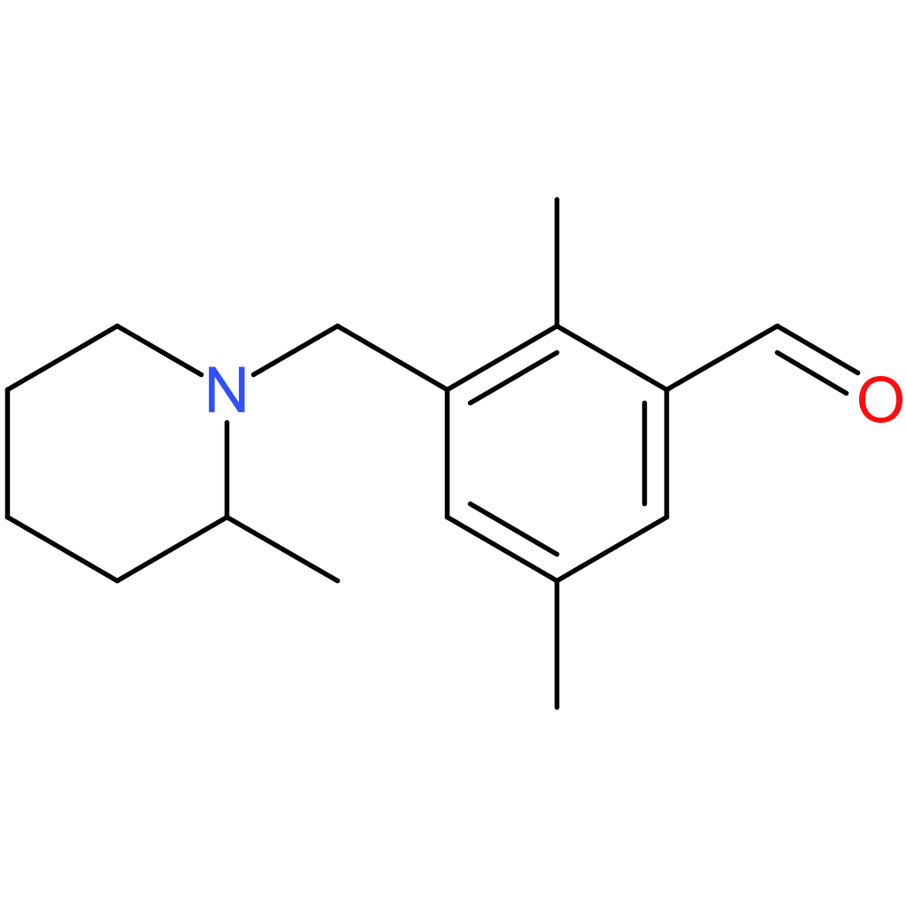 2,5-dimethyl-3-((2-methylpiperidin-1-yl)methyl)benzaldehyde