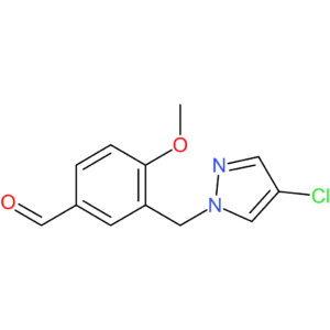3-((4-chloro-1H-pyrazol-1-yl)methyl)-4-methoxybenzaldehyde