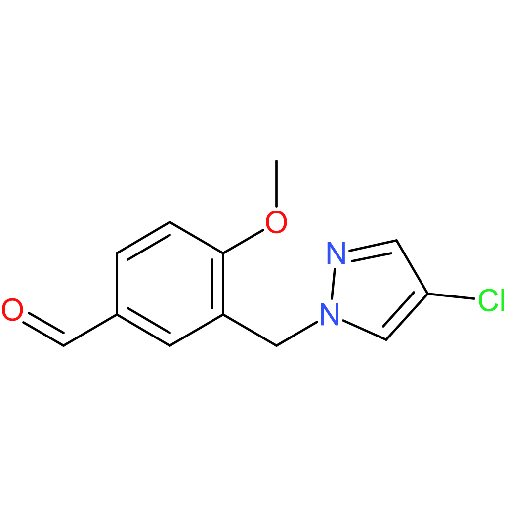 3-((4-chloro-1H-pyrazol-1-yl)methyl)-4-methoxybenzaldehyde