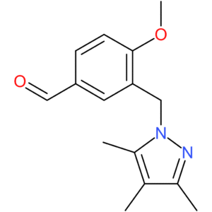 4-methoxy-3-((3,4,5-trimethyl-1H-pyrazol-1-yl)methyl)benzaldehyde
