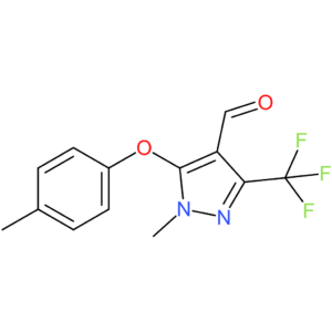 1-methyl-5-(p-tolyloxy)-3-(trifluoromethyl)-1H-pyrazole-4-carbaldehyde