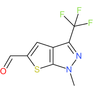 1-methyl-3-(trifluoromethyl)-1H-thieno[2,3-c]pyrazole-5-carbaldehyde