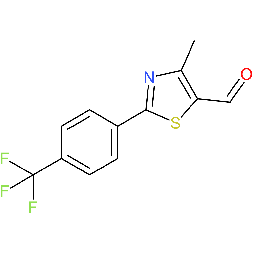 4-methyl-2-(4-(trifluoromethyl)phenyl)thiazole-5-carbaldehyde