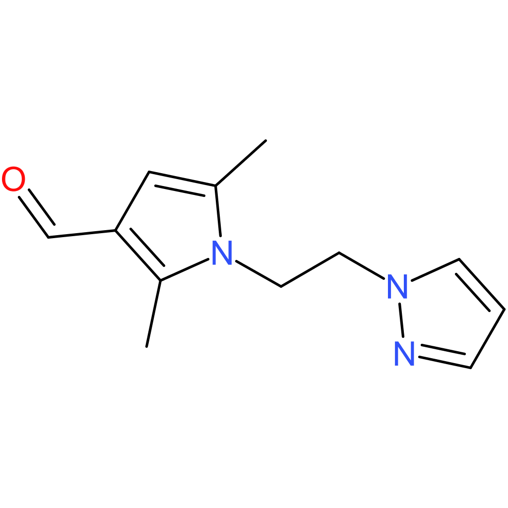 1-(2-(1H-pyrazol-1-yl)ethyl)-2,5-dimethyl-1H-pyrrole-3-carbaldehyde