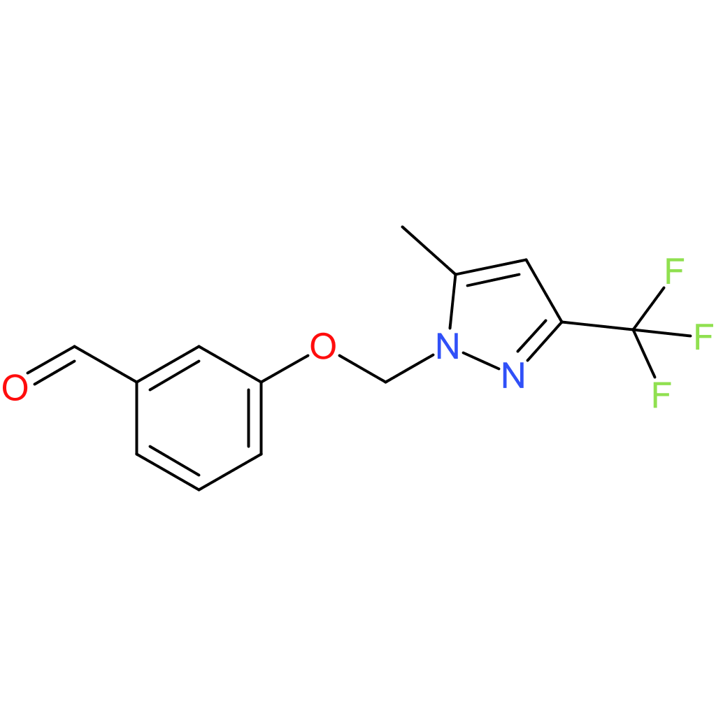 3-((5-methyl-3-(trifluoromethyl)-1H-pyrazol-1-yl)methoxy)benzaldehyde
