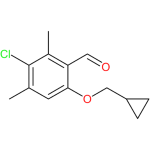 3-chloro-6-(cyclopropylmethoxy)-2,4-dimethylbenzaldehyde