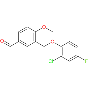 3-((2-chloro-4-fluorophenoxy)methyl)-4-methoxybenzaldehyde