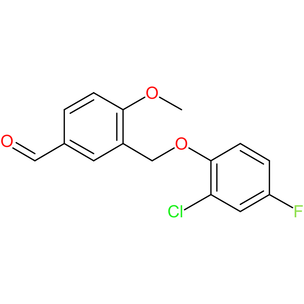 3-((2-chloro-4-fluorophenoxy)methyl)-4-methoxybenzaldehyde