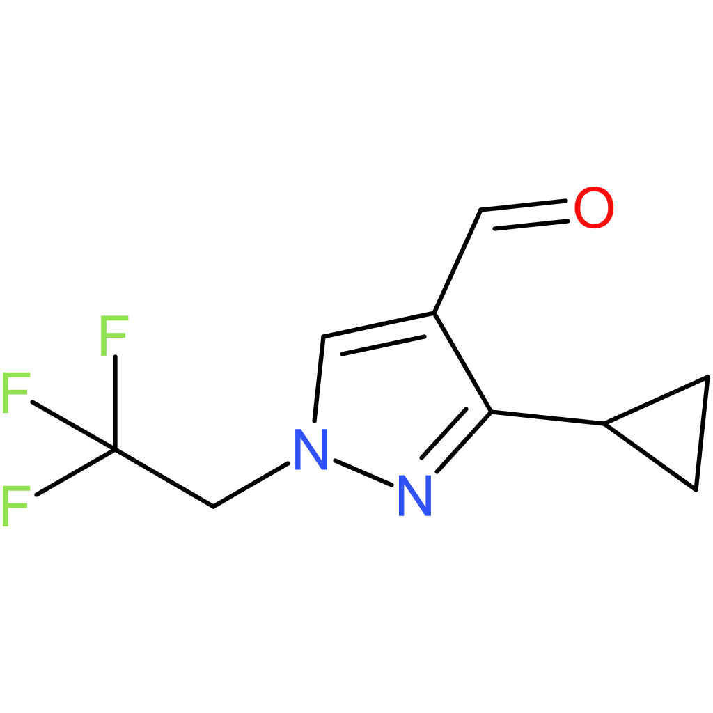 3-cyclopropyl-1-(2,2,2-trifluoroethyl)-1H-pyrazole-4-carbaldehyde