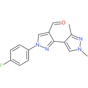 1-(4-fluorophenyl)-1′,3′-dimethyl-1H,1’H-[3,4′-bipyrazole]-4-carbaldehyde