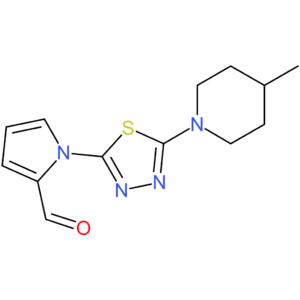 1-(5-(4-methylpiperidin-1-yl)-1,3,4-thiadiazol-2-yl)-1H-pyrrole-2-carbaldehyde