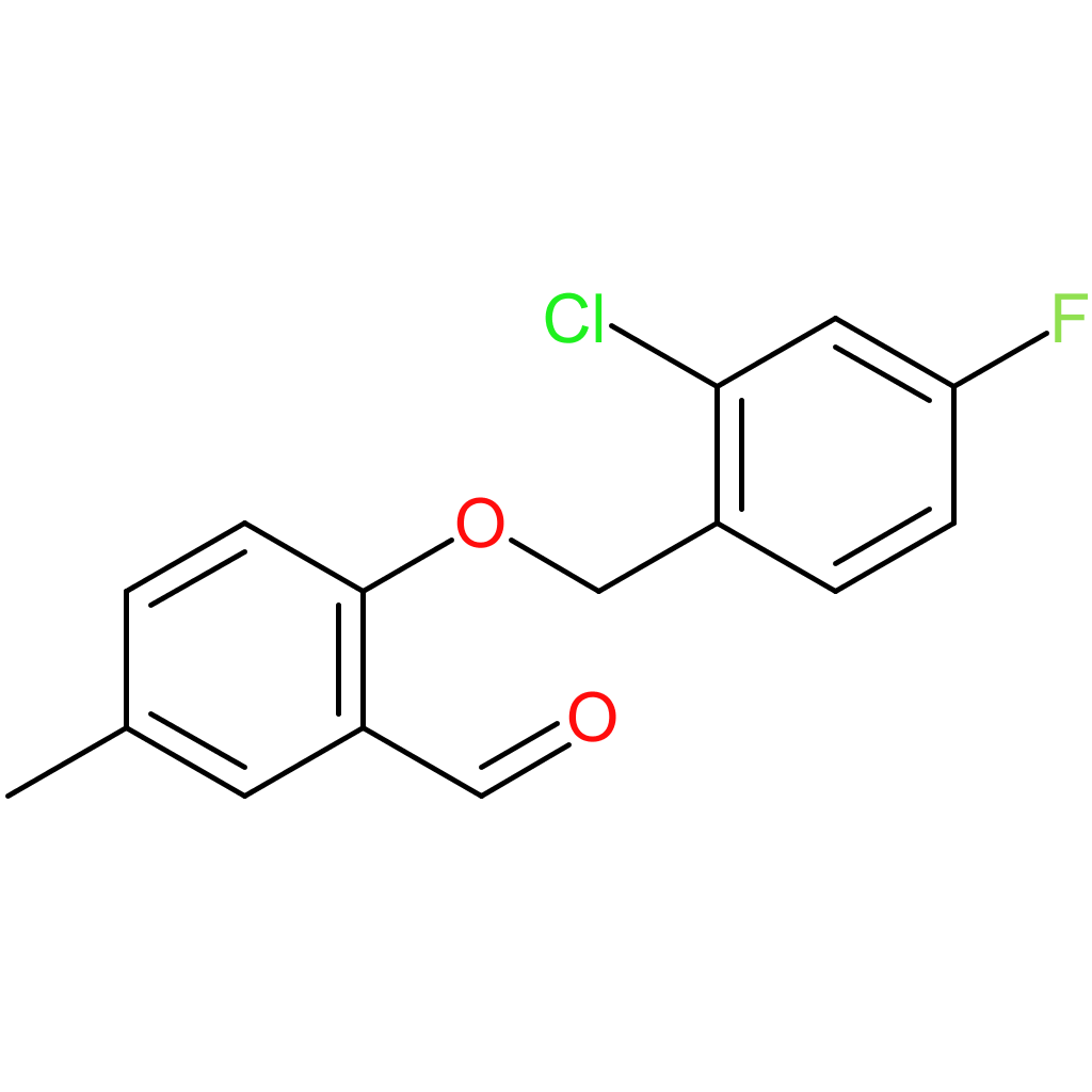 2-((2-chloro-4-fluorobenzyl)oxy)-5-methylbenzaldehyde