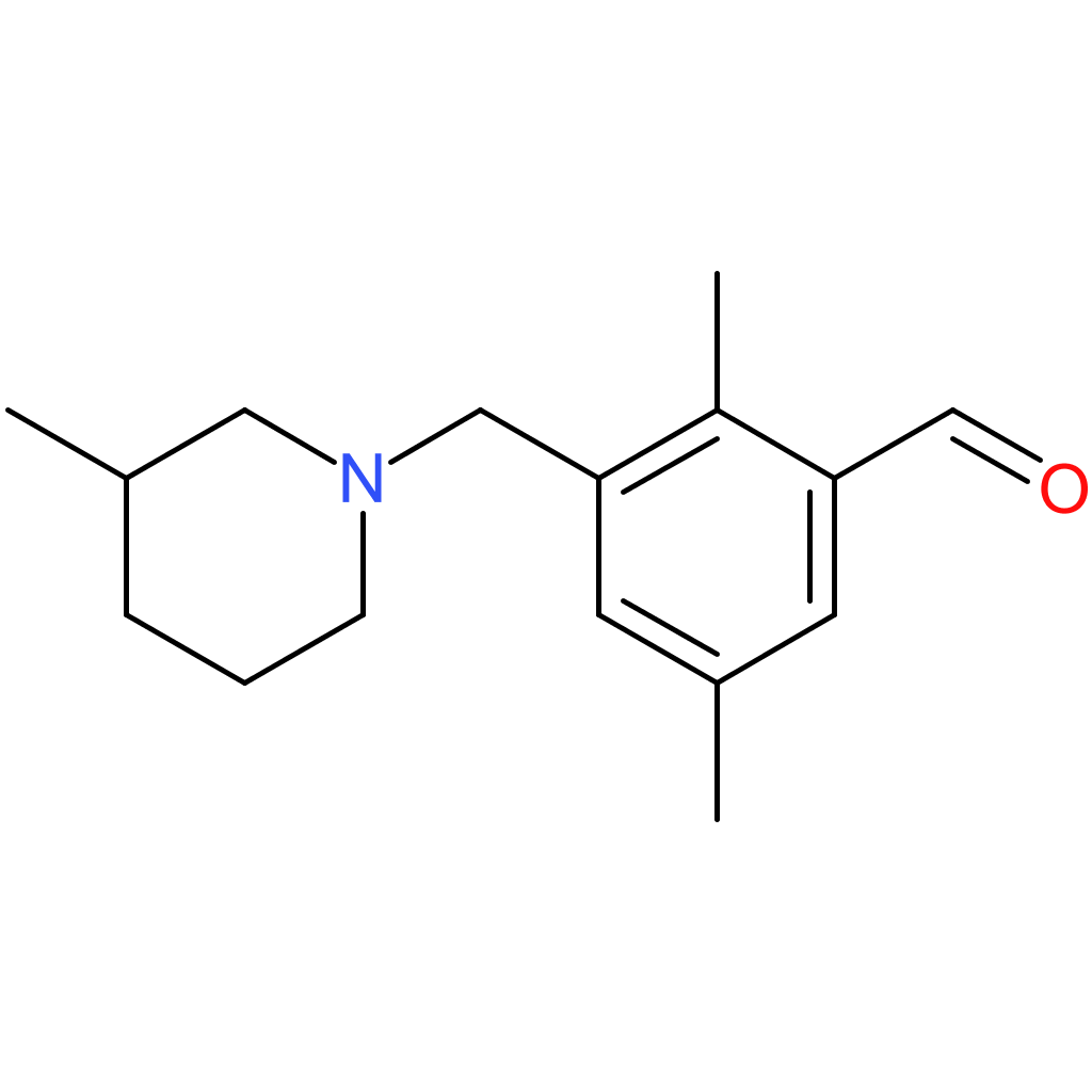 2,5-dimethyl-3-((3-methylpiperidin-1-yl)methyl)benzaldehyde